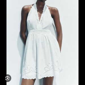 ZARA SUMMER EMBROIDERED MINI DRESS - SIZE XS - BRAND NEW WITH TAG